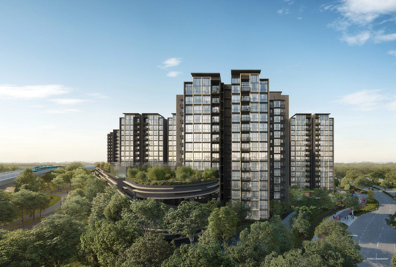 Copen Grand EC at Tengah by CDL aerial artist impression
